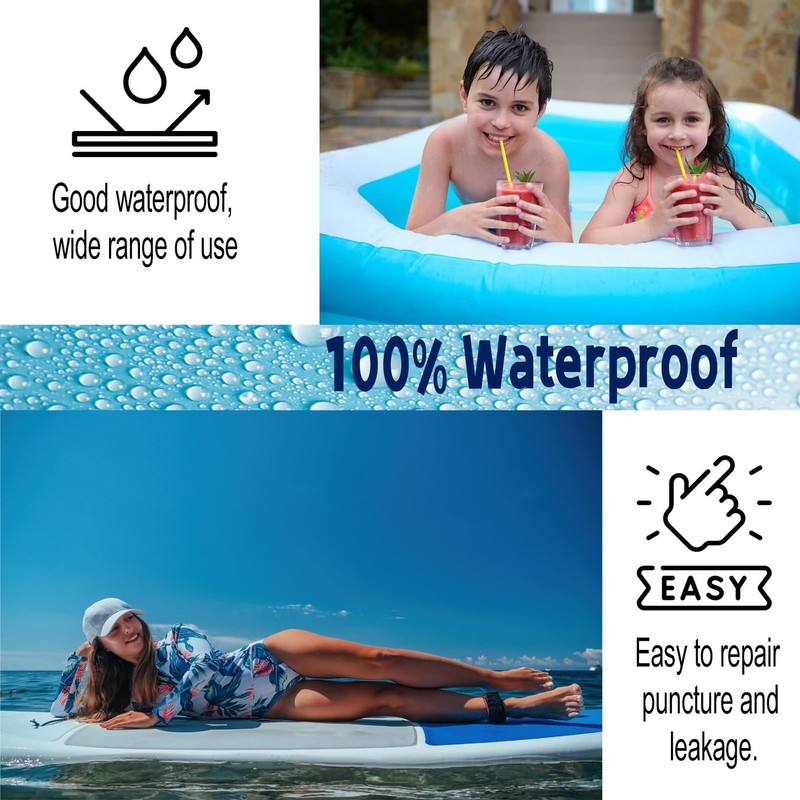 Pool Patch Repair Kit for Inflatables-Air Mattress 3in*3in*12P, Transparent gallery