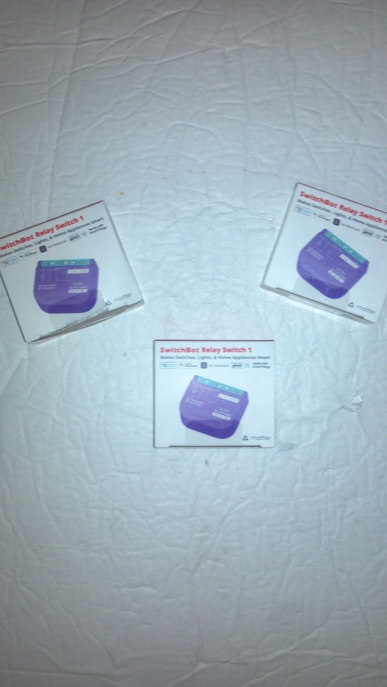 3X Switchbot Relay Switch 1, Smart Relay Module Built-in Hub Wi-Fi & Bluetooth