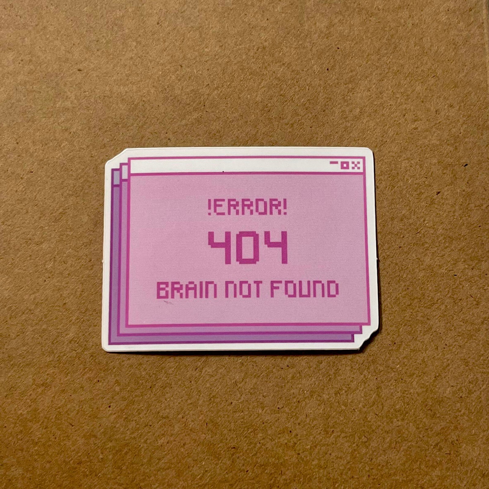 Error 404 Brain Not Found Sticker Waterproof Durable Matte Decal Hand-Drawn gallery