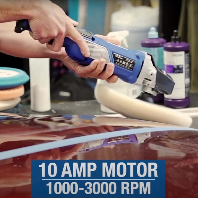 Eastwood Variable Speed 7-9" Buffer Polisher 10 AMP Motor with Brushes D handle gallery