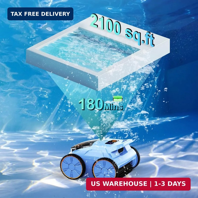 Robotic Pool Vacuum, Pool Cleaner for Inground Pools, Smart Navigation, Floor/Wa gallery