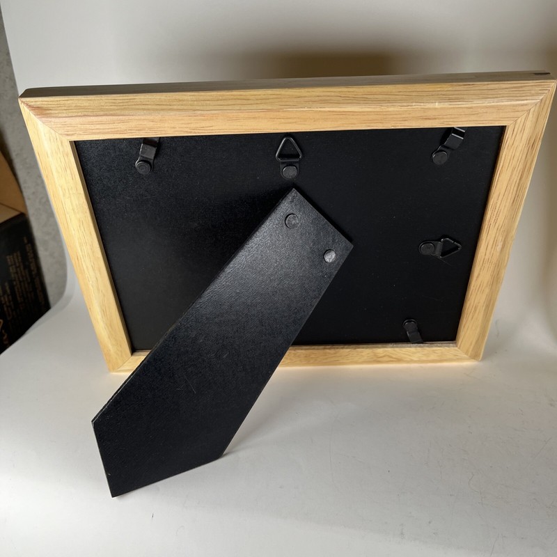(2) Simple Wood Picture Frames 5x7 Portrait Or Landscape Table Or Hang DSL gallery