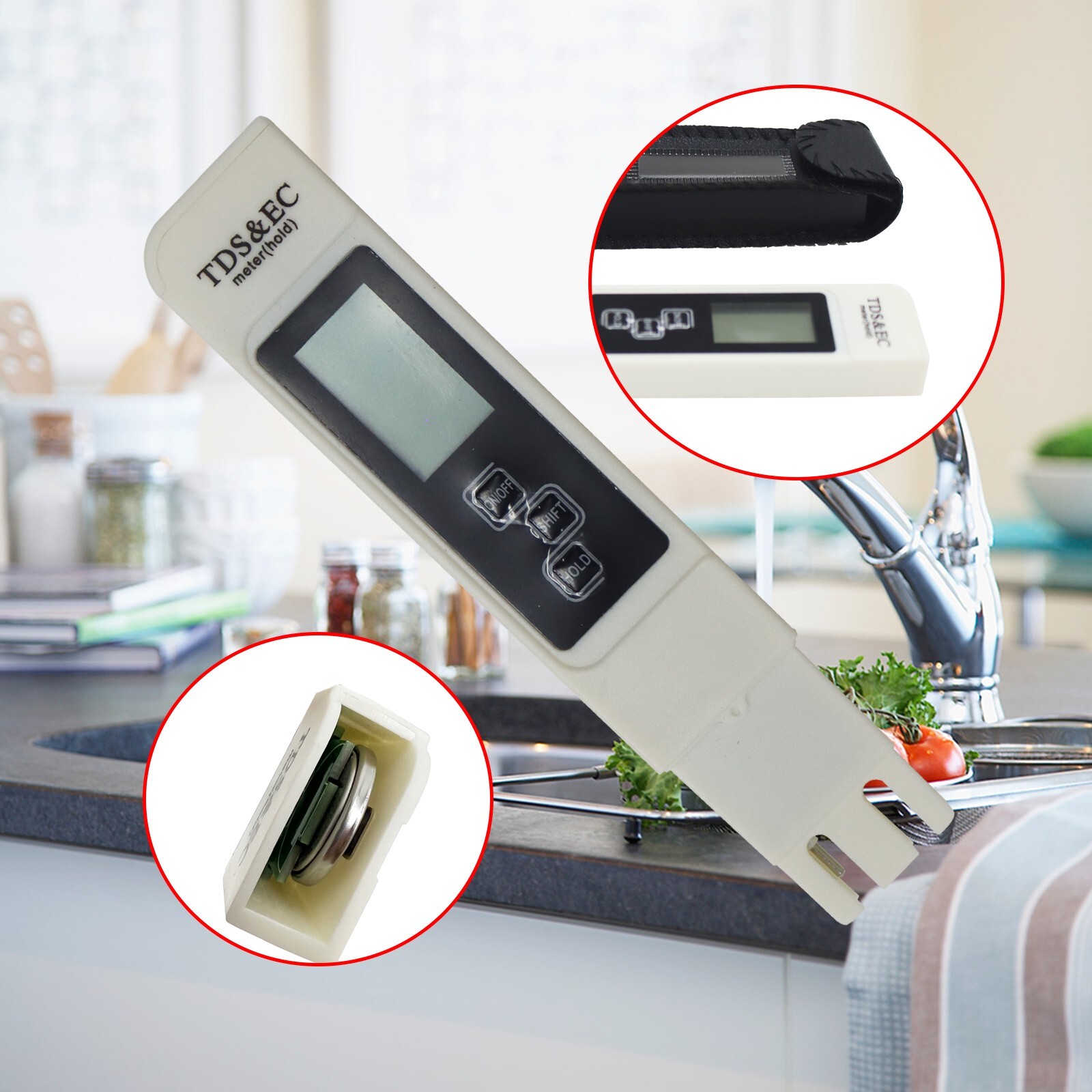 1 PC Multi-function TDS Meter Digital Tester Water Quality TestingTool 0-9999ppm gallery
