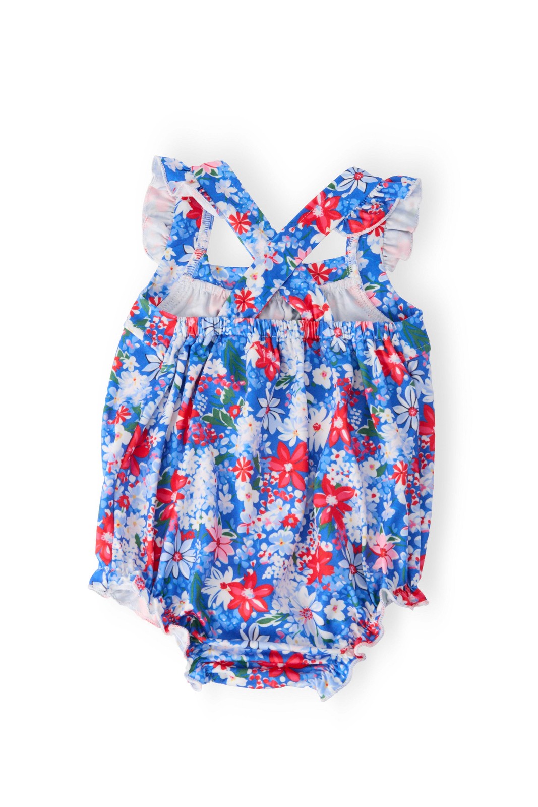 Freedom Flowers Ruffle Cross Back Romper gallery