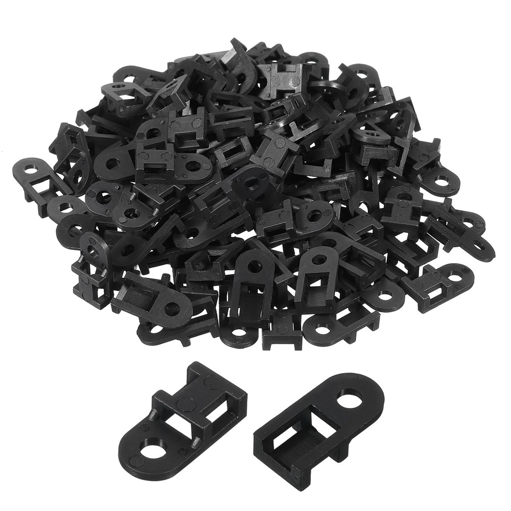 500pcs Cable Tie Base Saddle Type Mount Wire Holder 0.79"x0.38"x0.2" 0.16" Dia