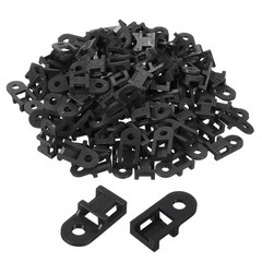 500pcs Cable Tie Base Saddle Type Mount Wire Holder 0.79″x0.38″x0.2″ 0.16″ Dia