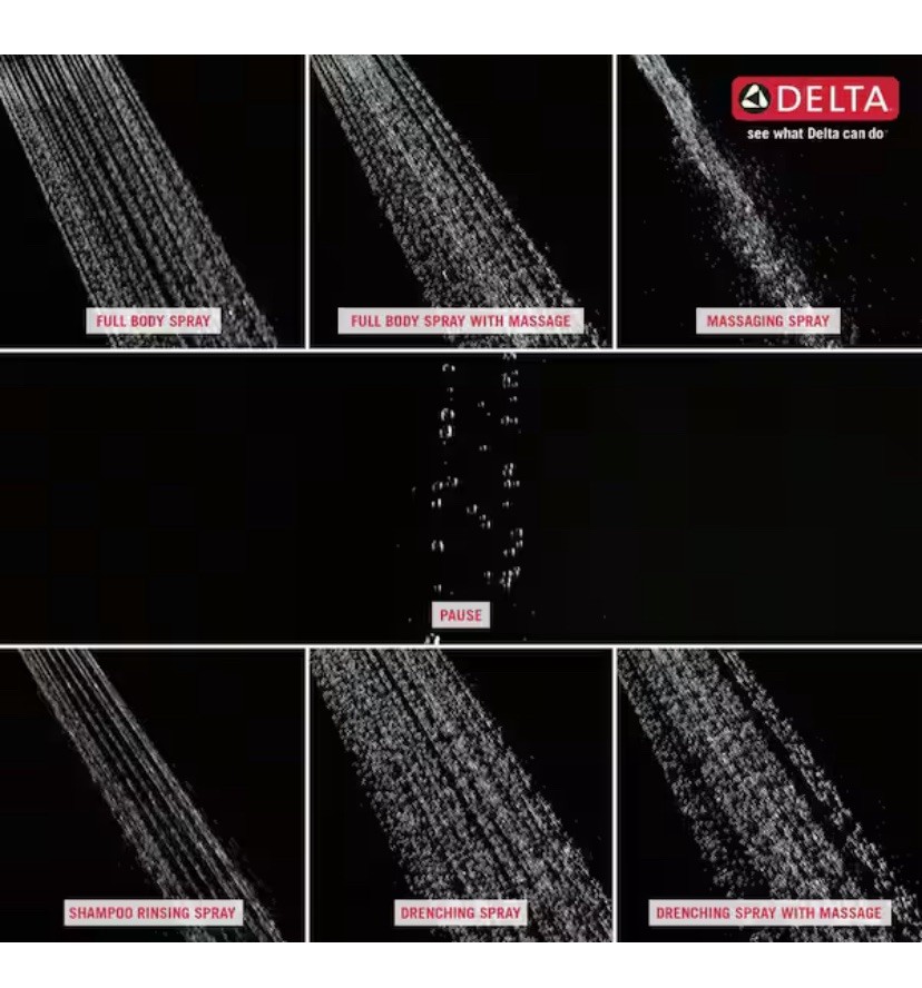 New Delta 7 Spray Settings Hand Shower Chrome Finish 75701C gallery