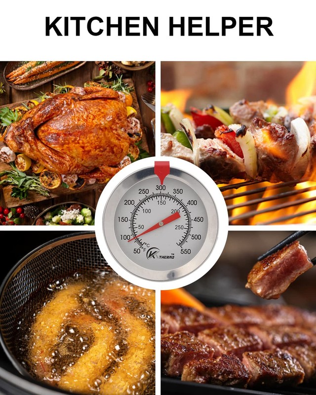 Candy/deep Fry Thermometer With Instant Readoil Thermometer8" Stainless Steel St gallery