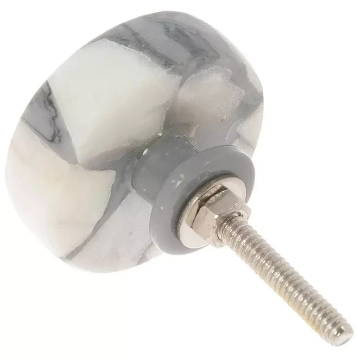 White & Gray Marble Pull Knob gallery