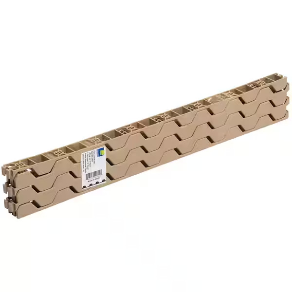 24 in Horizontal plastic closure strips Durable 6 Pack with beige finish gallery