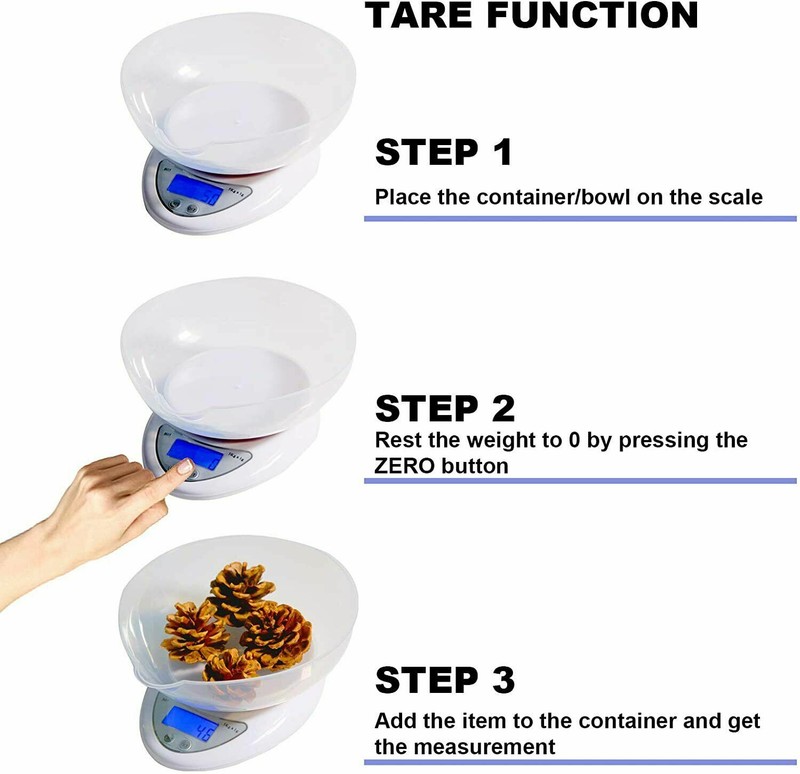 LCD Digital Kitchen Scale Diet Food Balance 5KG 11LBS Electronic Weight battery gallery
