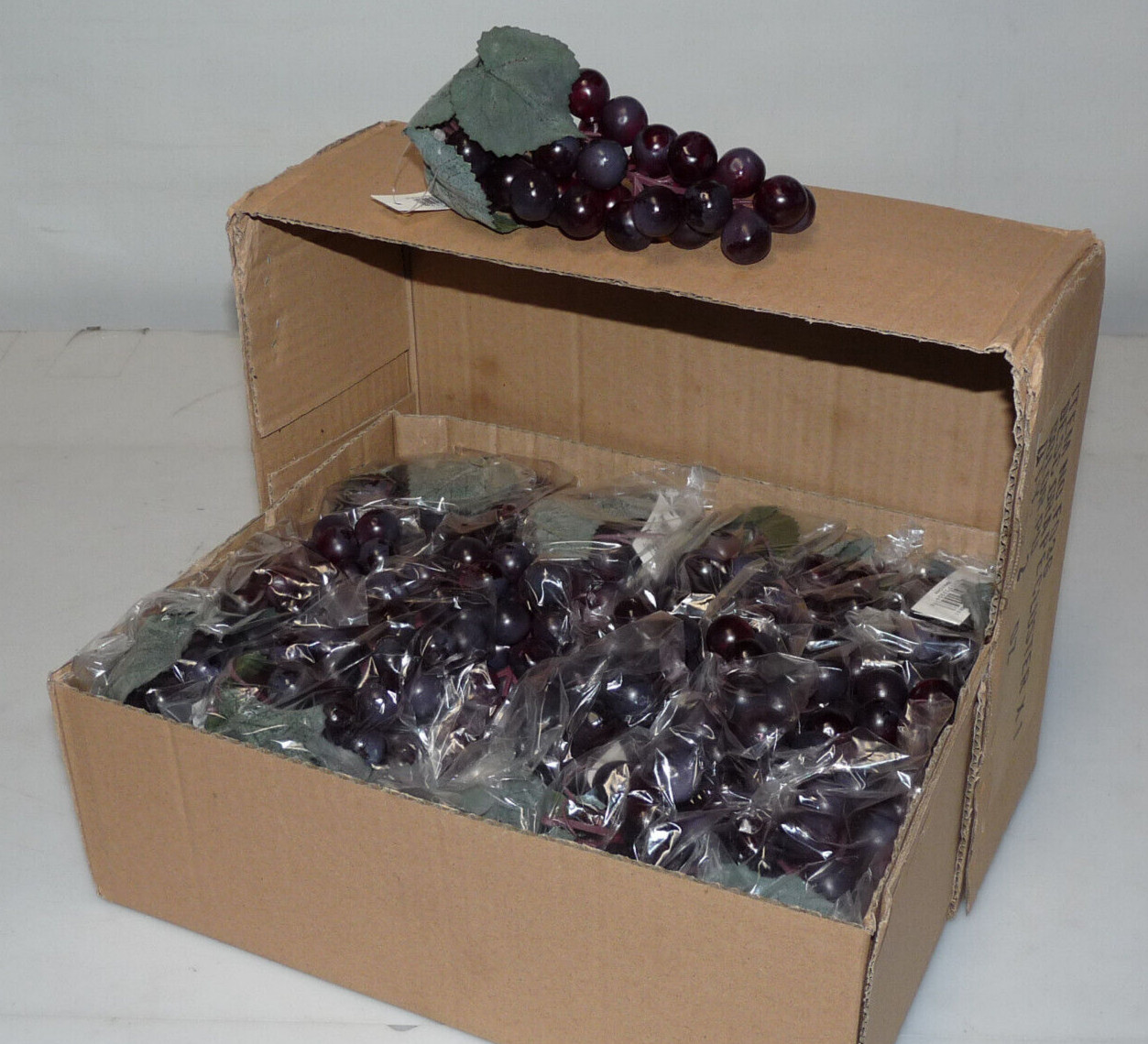 24-PACK LOT Artificial Grape Bunch 6-inch Purple Cluster Uvas Case Dozen 10 20 gallery