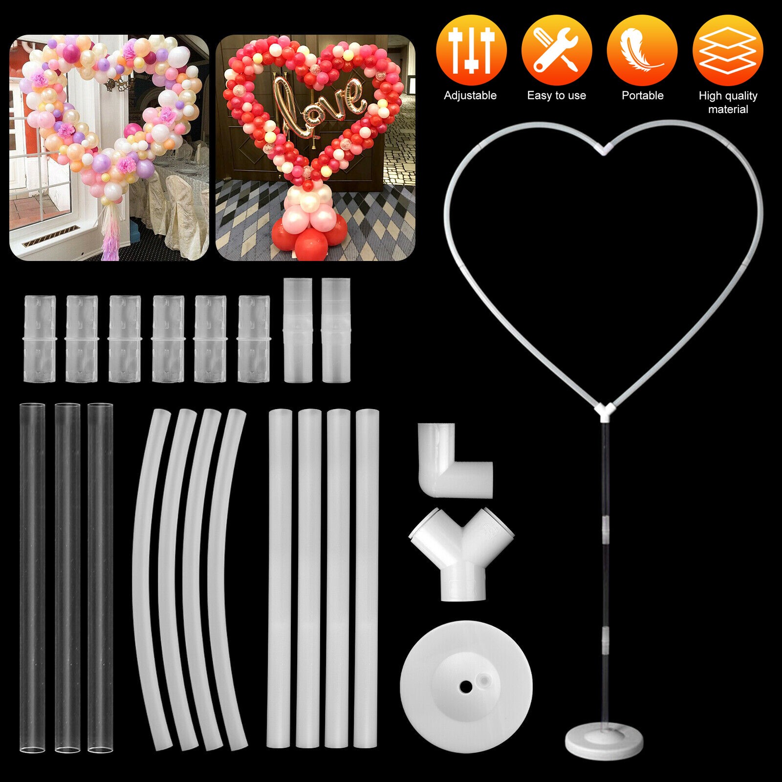 Balloon Column Arch Base Display Stand Kit For Wedding Birthday Party Decor zz gallery