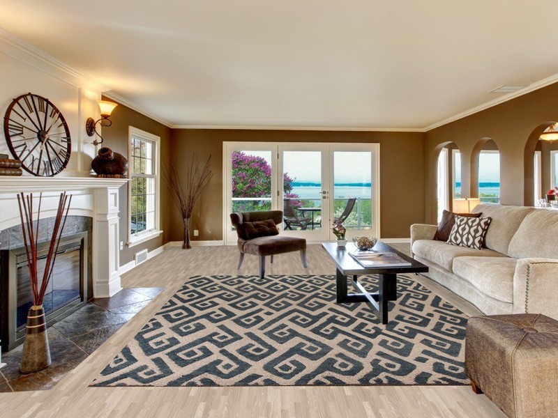Statement Luxury Geometric Hand-Knotted Moroccan Indian Rug Modern Decor 9x11 ft gallery