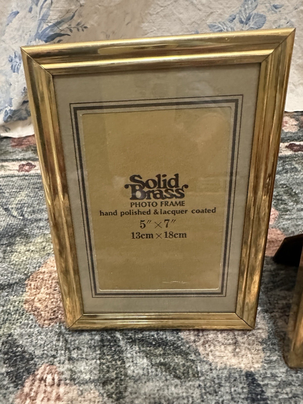 Solid Brass Gold Photo Frame 5x7 in Polished Lacquer set of 2 gallery