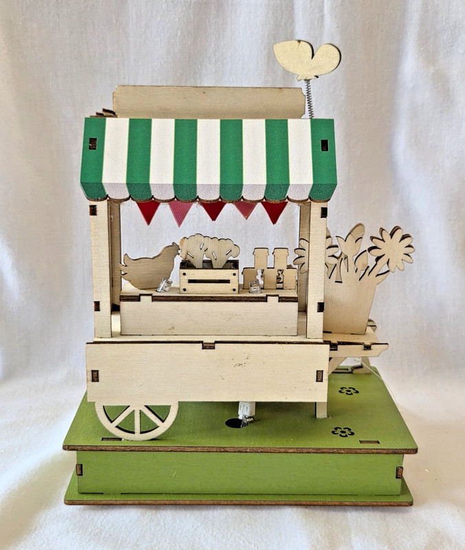 World Market Easter Light-Up LED FARMER'S MARKET STALL, 7.5"x6"x4" NEW gallery