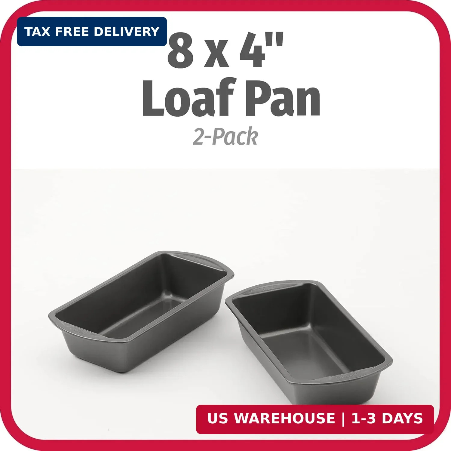 GoodCook Nonstick Loaf Pan 8 x 4-Inch Heavy-Duty Steel Bakeware with Easy-Clean gallery
