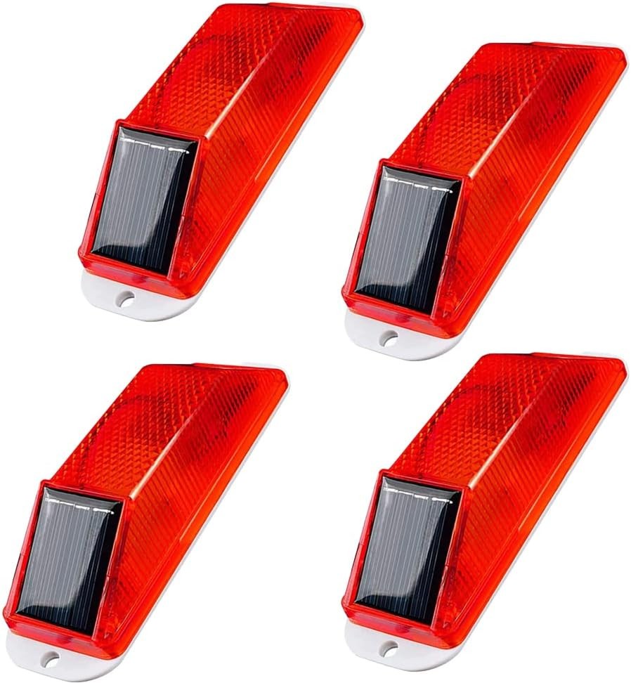 Aolyty Solar Strobe Warning Light LED Warning Lamp 4-Pack Super Bright IP54 NEW gallery