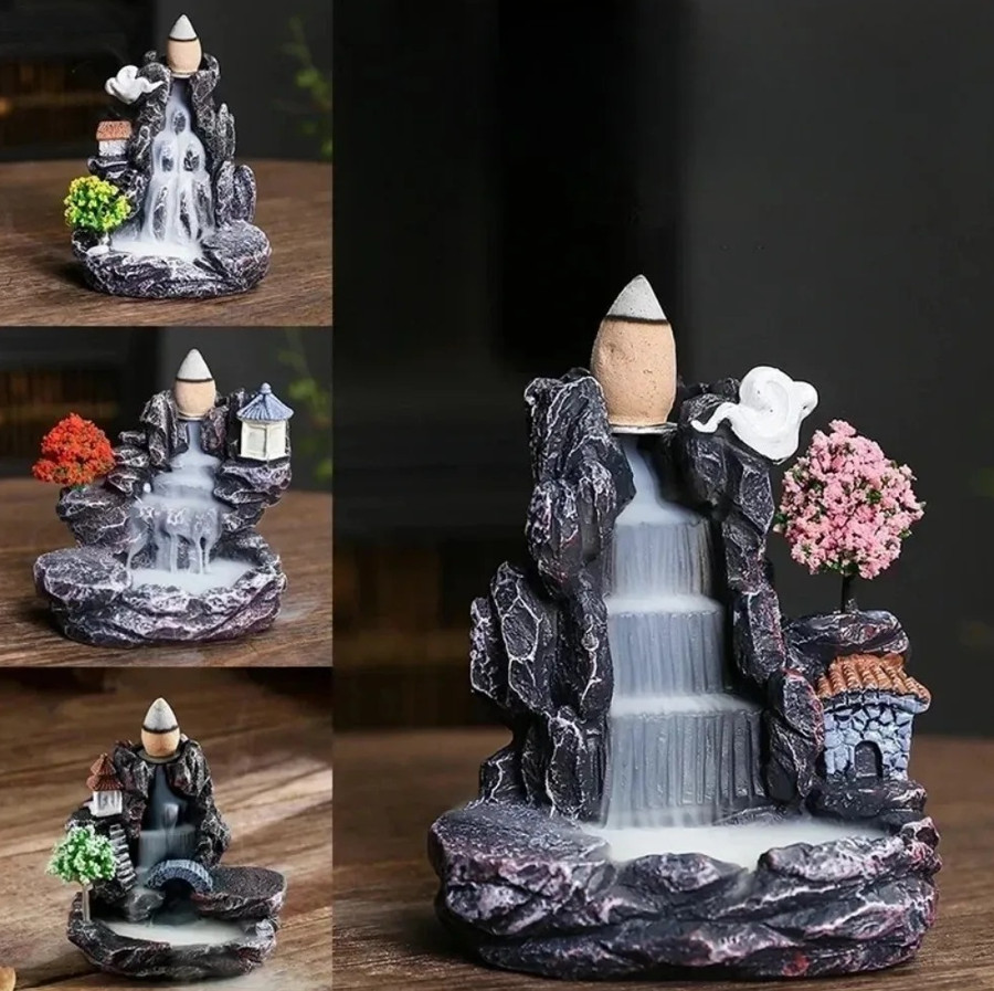 1pc Droplet Backflow Incense Burner Resin Aromatherapy Decor - decoration item gallery
