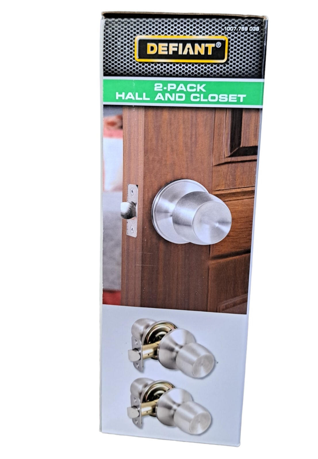 Defiant 2-Pack Hall And Closet Brandywine Knob Set Stainless Steel Finish gallery