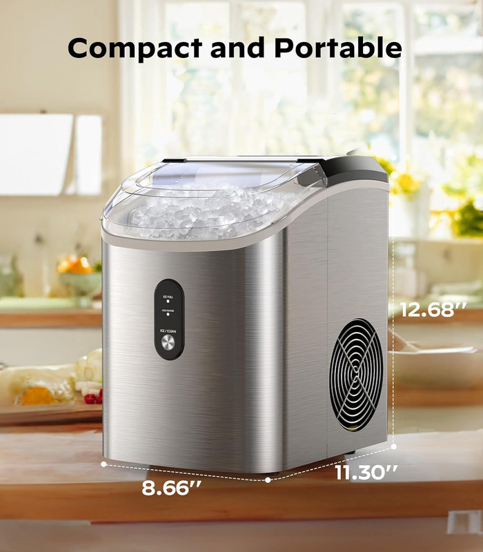 Nugget Ice Maker - 33Lbs/Day, Self-Cleaning, Ideal for Parties & Events gallery