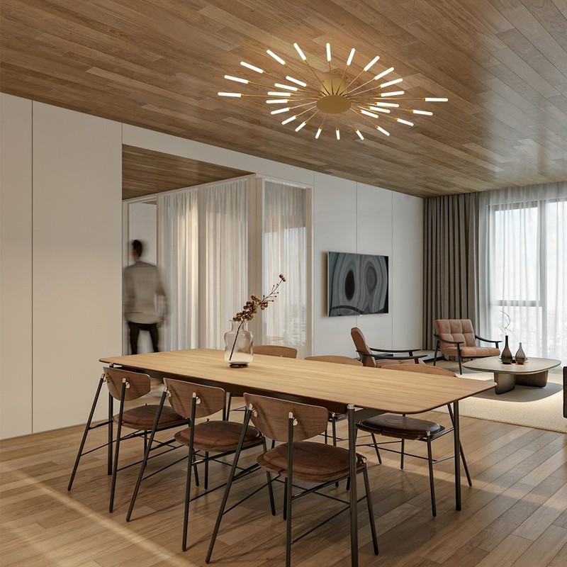 28-Light Flower LED Ceiling Light, Modern Dimmable Flush Mount with APP Remote gallery
