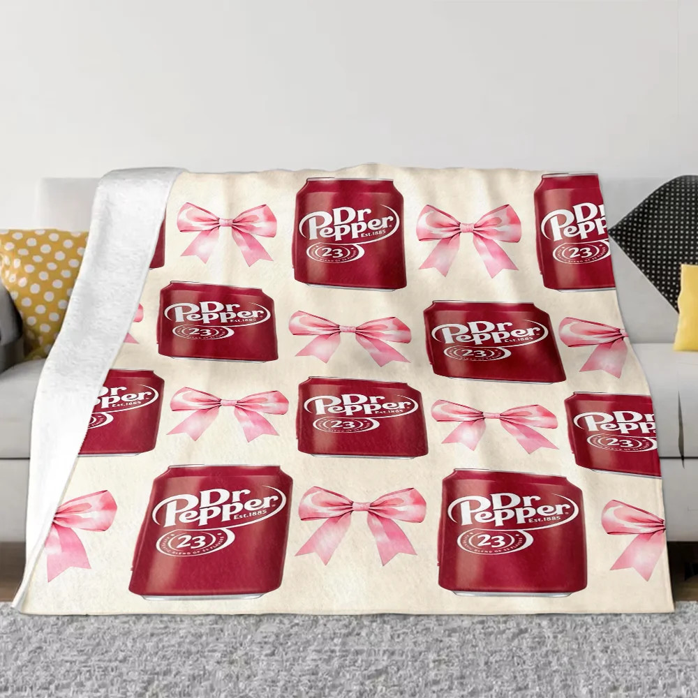 Soda Lover Print Flannel Blanket Soft Cozy Throw for Sofa Bed gallery