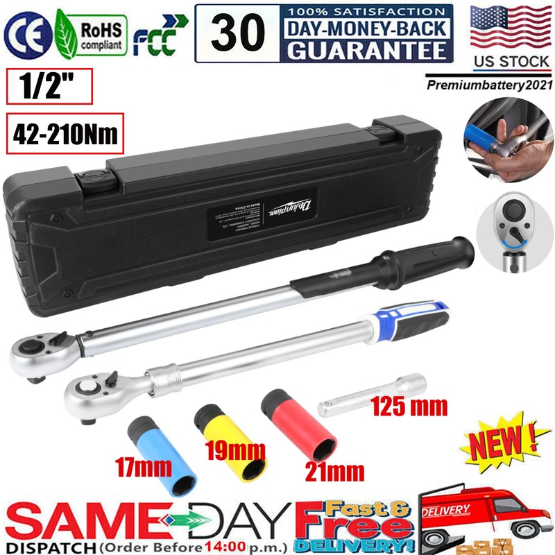 ✅Torque Wrench Adjustable Digital/Mechanical Torque Wrench 1/2'' 3/8" 1/4''Drive gallery