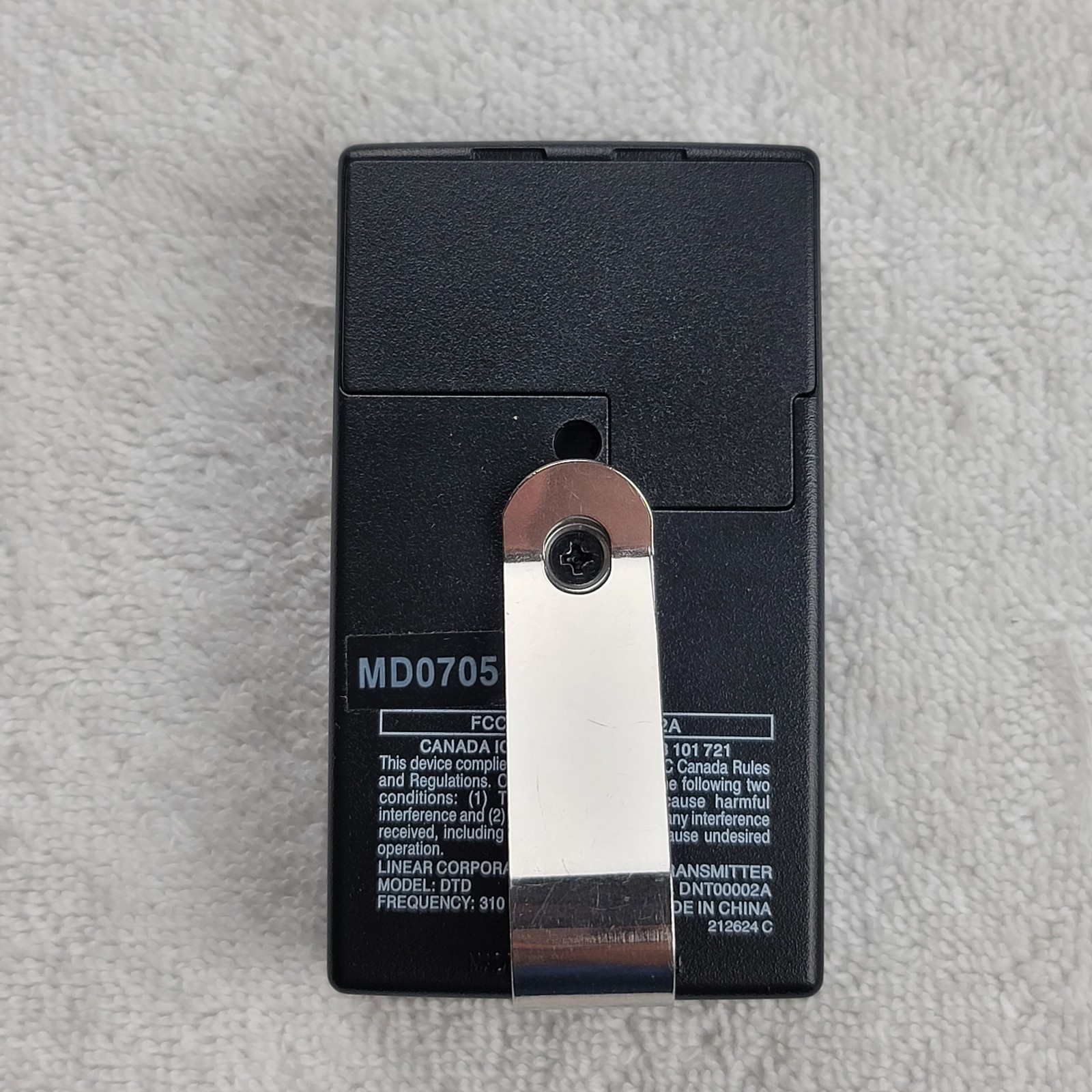 Linear Delta-3 DTD Garage Door Remote Transmitter 310MHz 8 Dip Switch Visor Clip gallery