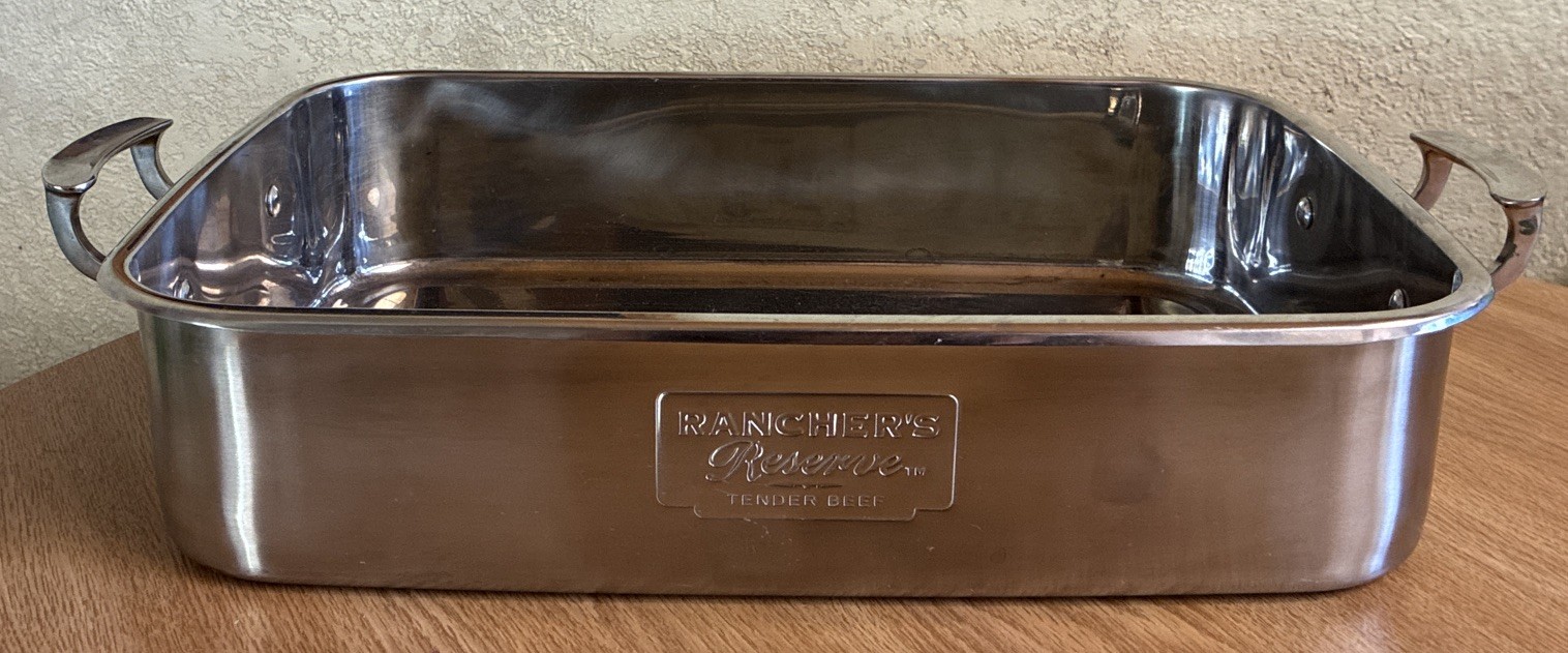 Rancher's Reserve Tender Beef Roaster Pan Stainless Steel 16x12x3.5” gallery