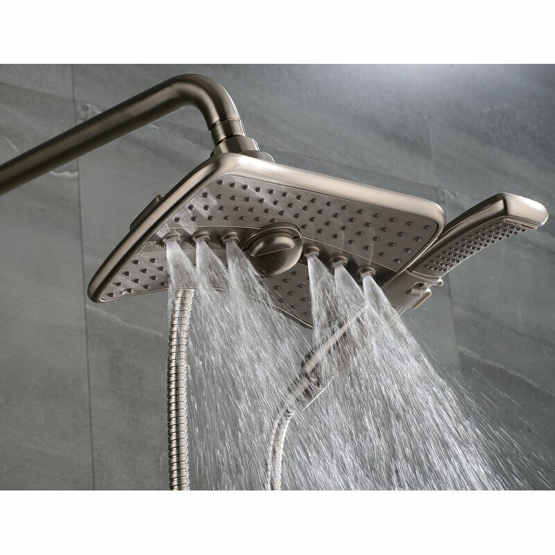 "Bright Showers" Multi Function Rain Brushed Nickel Shower Head PSS3919-02 gallery