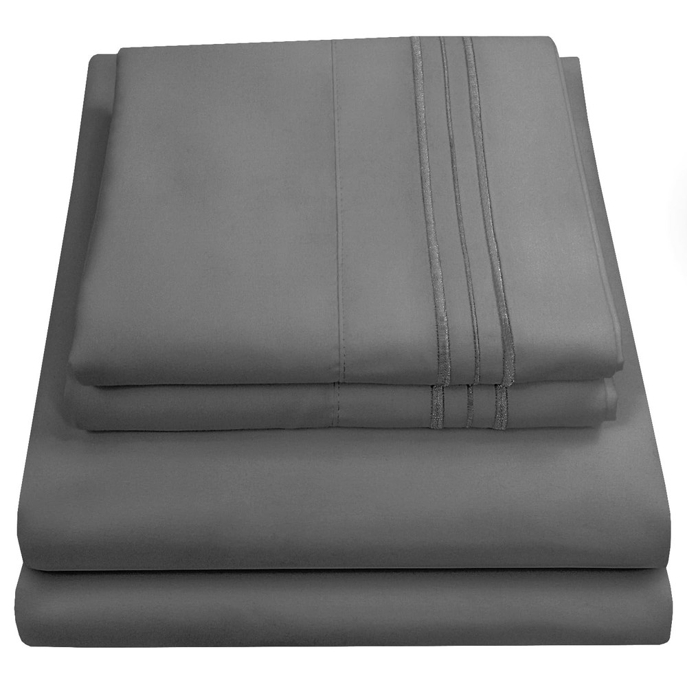 King Size Sheets - Breathable Luxury Bed Sheets with Full Elastic & Secure Co...