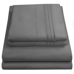King Size Sheets – Breathable Luxury Bed Sheets with Full Elastic & Secure Co…