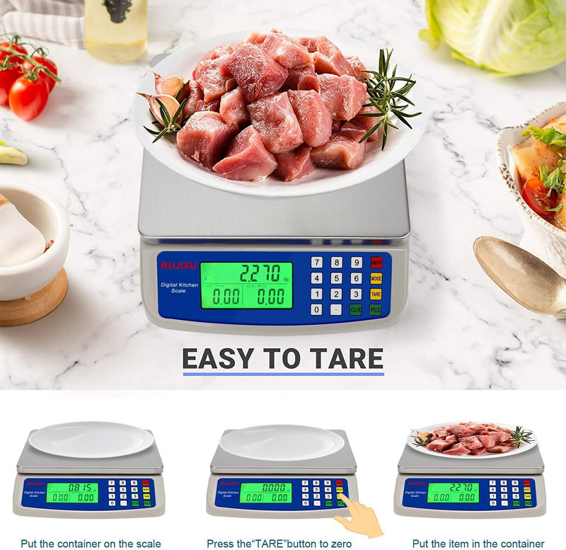 Large Digital Kitchen Scale 30KG Commercial Food Scale 66LB for Baking Bread Mea gallery