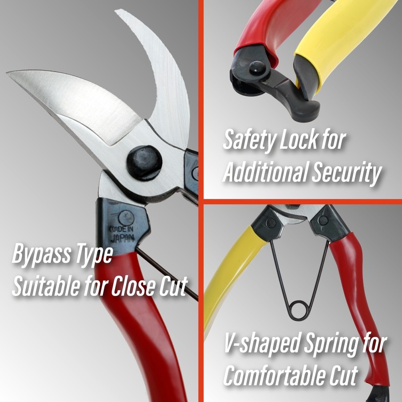 SUIZAN Japanese Pruning Shears 8” Professional Bypass Garden Shears Scissors gallery