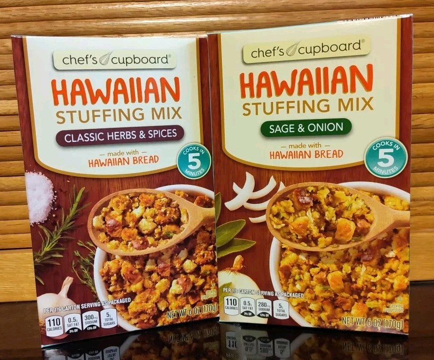 2 Box's Hawaiian Stuffing Mix 1 Sage & Onion & 1 Classic Herbs & Spices 6oz each gallery