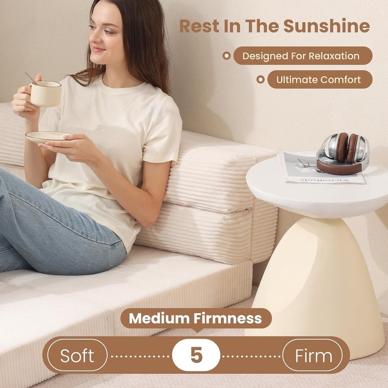Folding Sofa Bed Convertible Sleeper Chair w/ Pilow Matress 2 in 1 Pull Out gallery