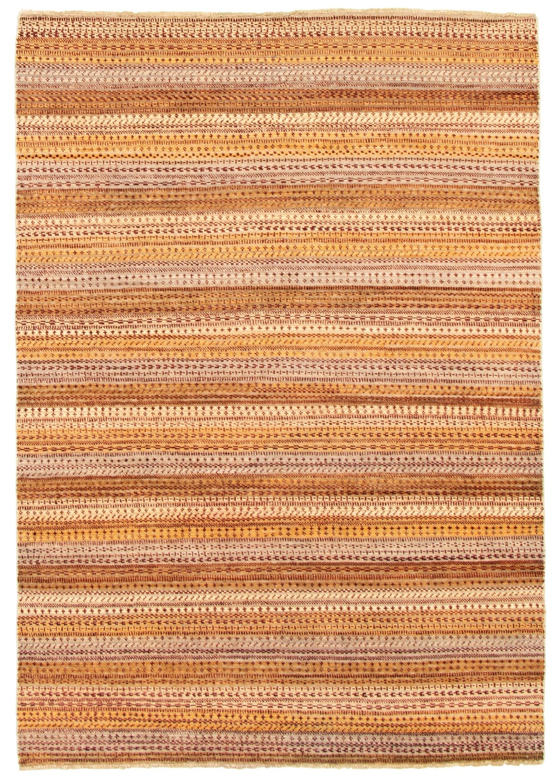 Traditional Light Brown Hand-knotted Area Rug 5'7" x 7'11" Oriental Wool Carpet gallery