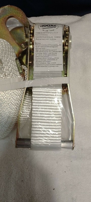 2" x 15' Ratchet STRAP/ Assembly/ Break Strength/ 10,000 lbs HOGAN gallery
