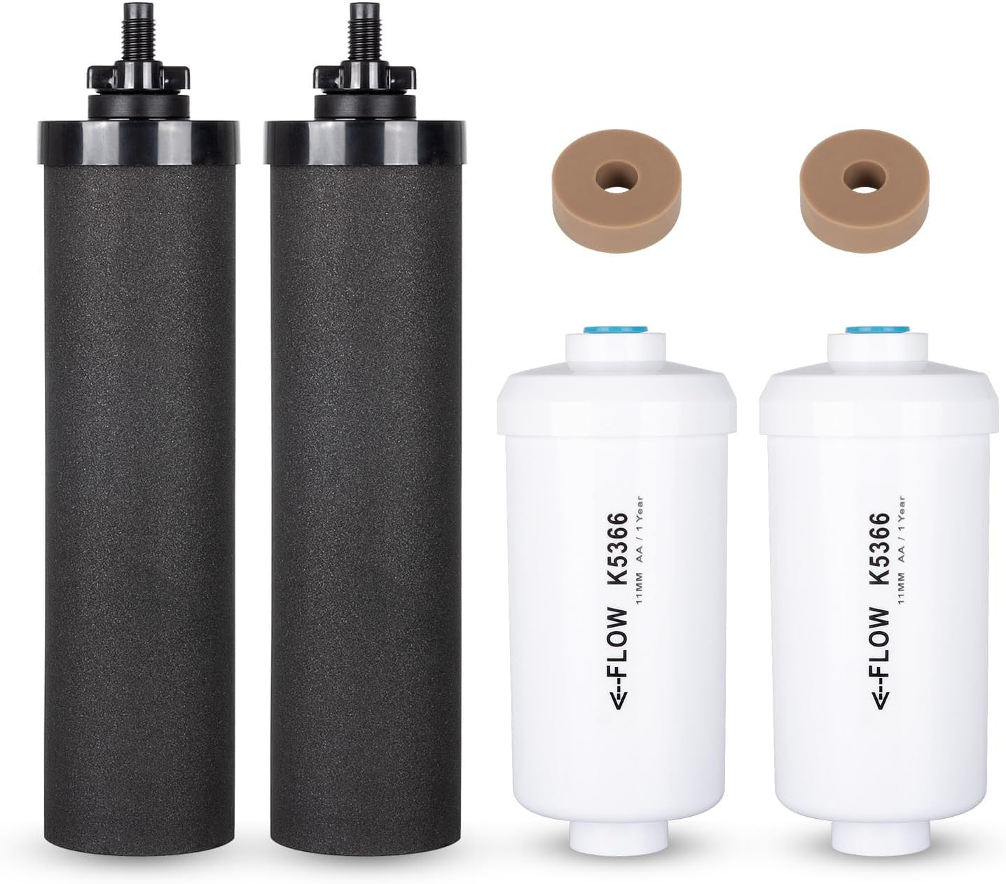 4 Pack Set-Berkey PF-2 Fluoride Water Filters and Berkey Black Carbon BB9-2 gallery