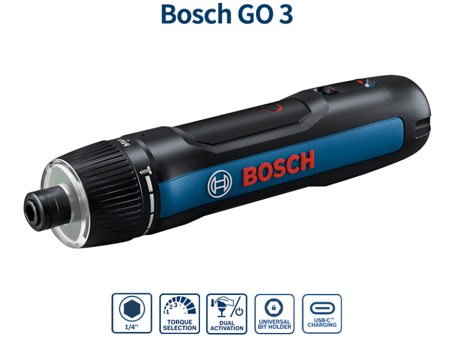 Bosch GO3 3rd Generation Cordless Screwdriver 3.6V 2.0Ah Built-in gallery
