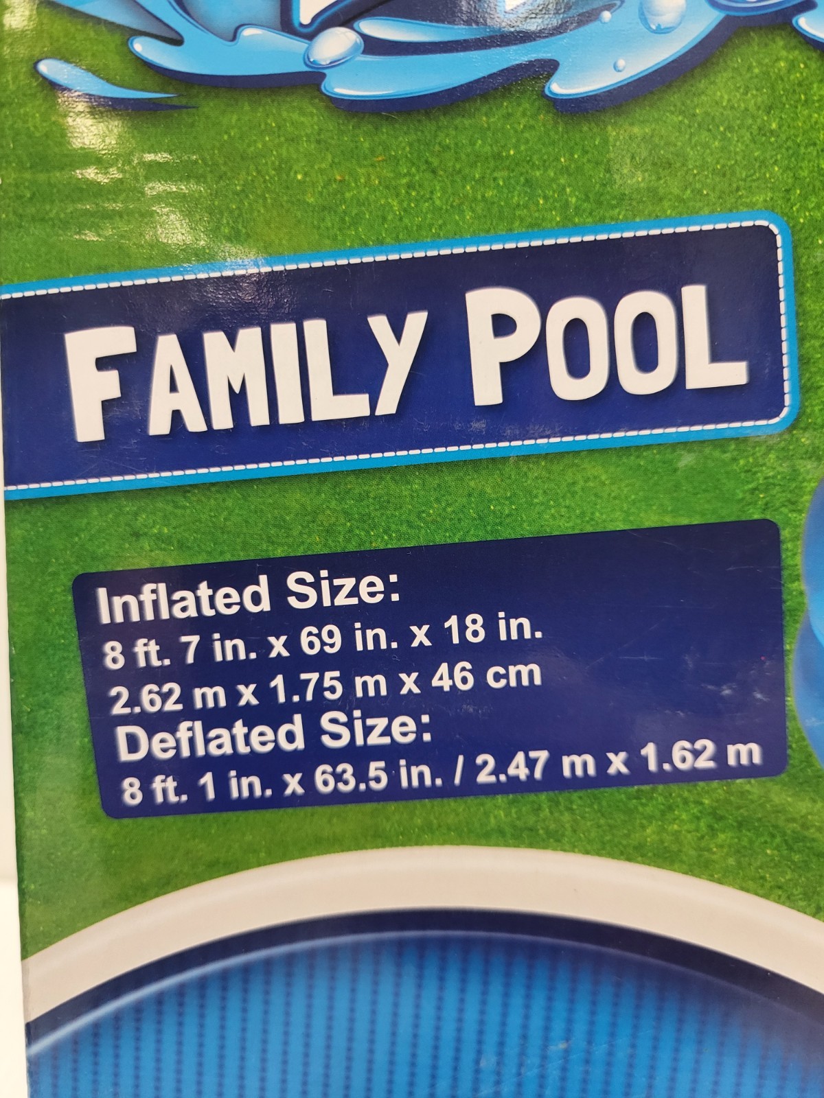 Bestway H2O Go Rectangular 186 Gallon Kids Pool - 8ft x 69in x 18" gallery