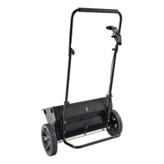 KFFKFF Walk-Behind Push Spreader, 50 lbs Capacity, Drop Spreader