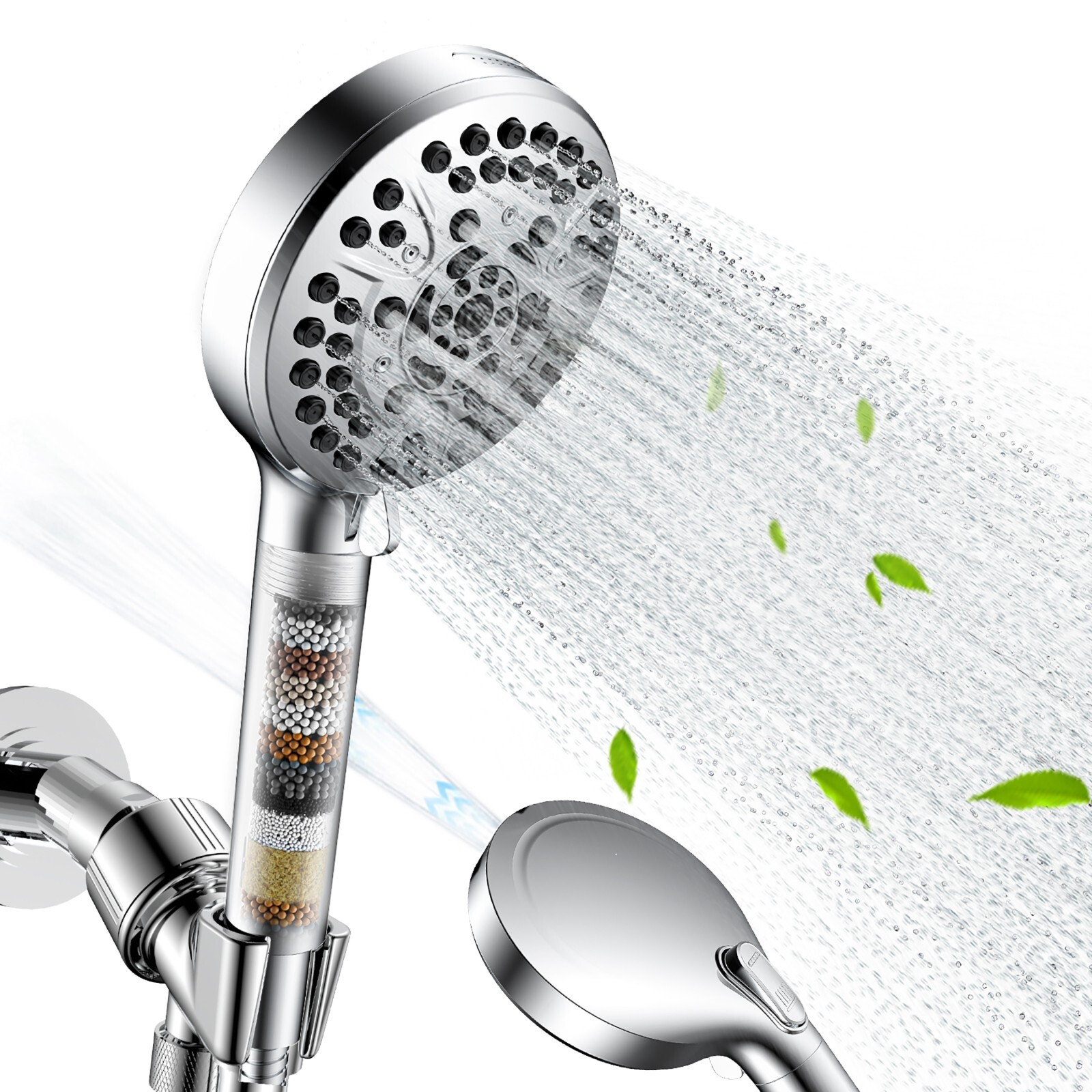 Filter Shower Head-10 Modes, High Pressure Water-Saving, DOE Certified, 71" Hose gallery