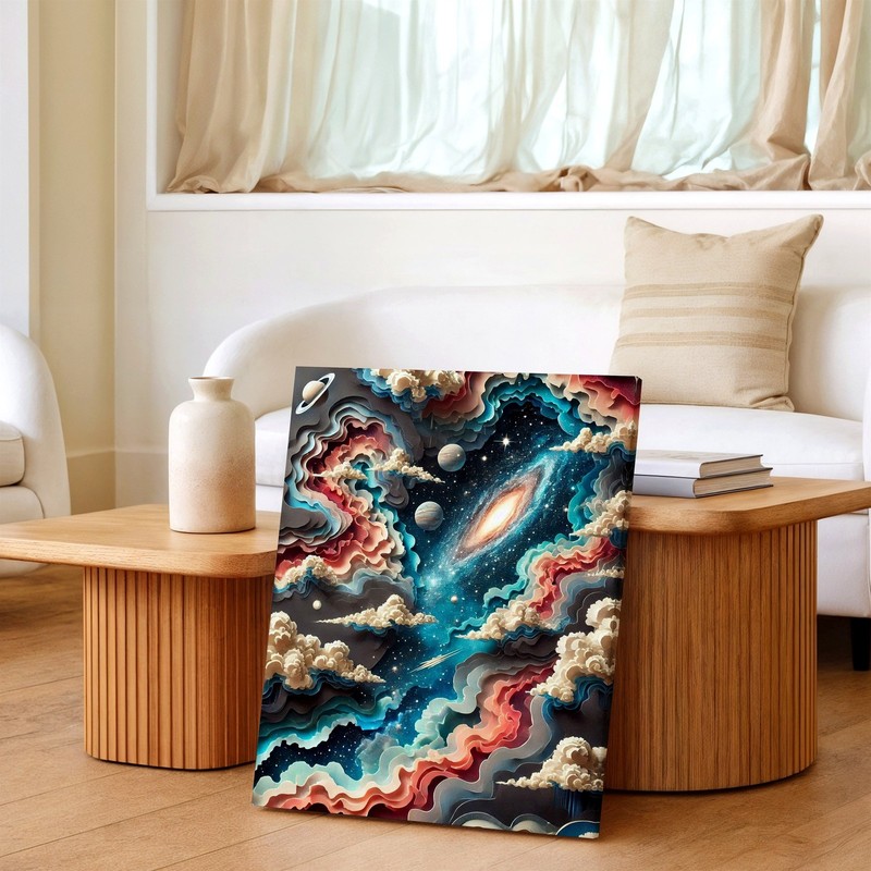 Wall Art Abstract Galaxy Space Cloudscape Celestial Nebula Canvas Print Decor gallery