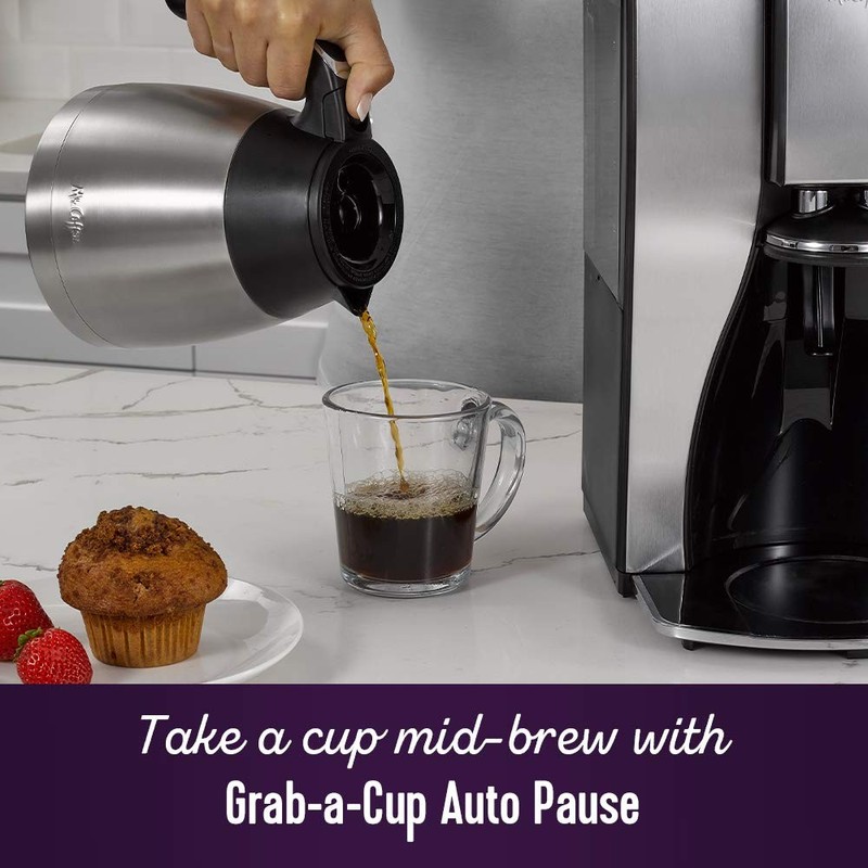 Mr. Coffee 10-Cup Programmable Coffee Maker, Insulated Thermal Carafe, Brew S... gallery