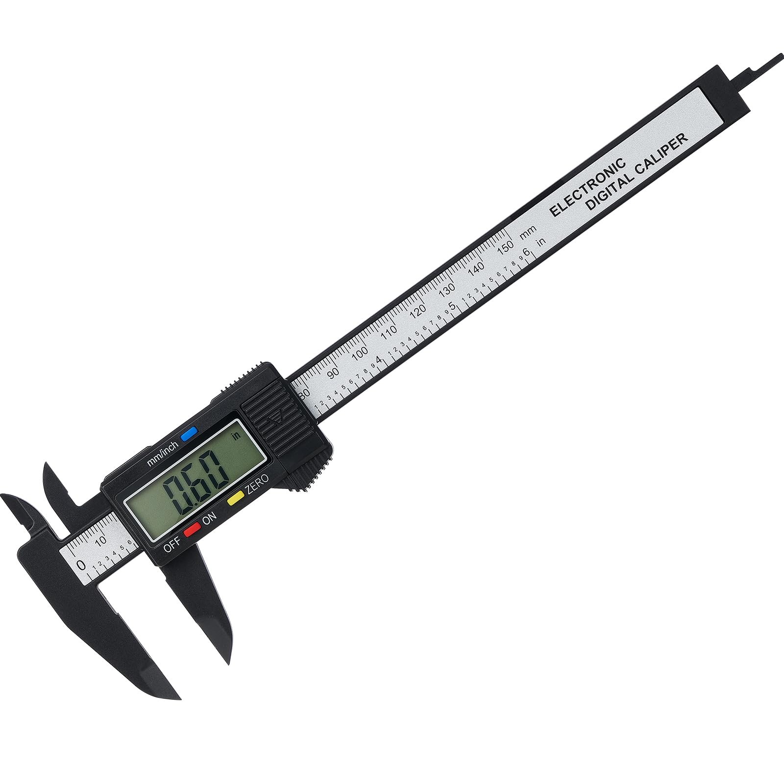 Digital Caliper, Adoric 0-6 inches Caliper with Large LCD Screen, 6", Black gallery