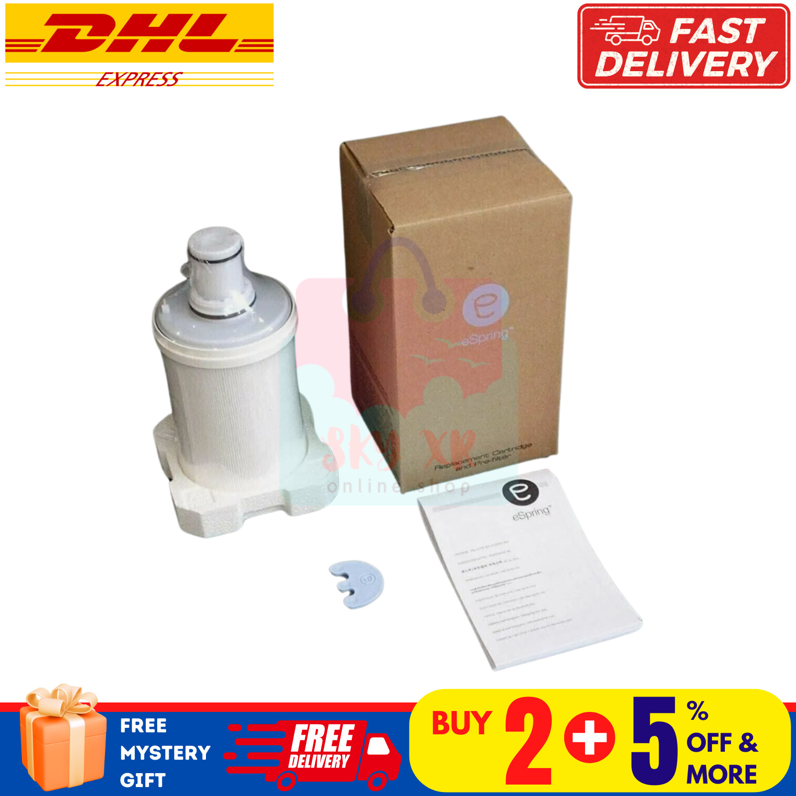 1 X ESpring Replacement Water Filter Purifier Cartridge UV Technology 100186 gallery
