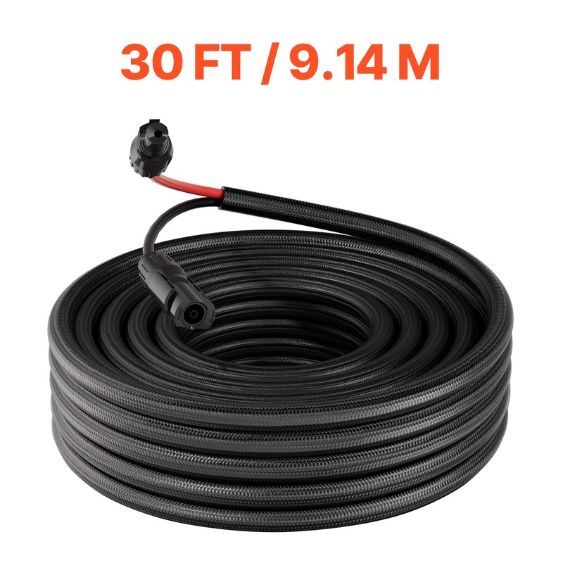 Uimoso 30FT Solar Panel Extension Cable 10AWG Wire Flame-Resistant Connectors gallery
