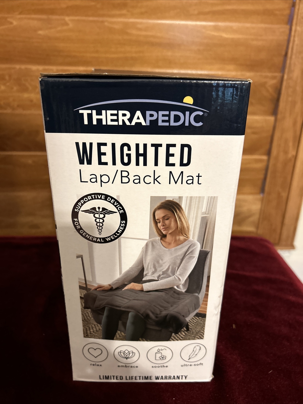 Weighted Lap Blanket (48"x24", 6lbs) Weighted Lap Pad Grey open box NEW gallery